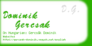 dominik gercsak business card